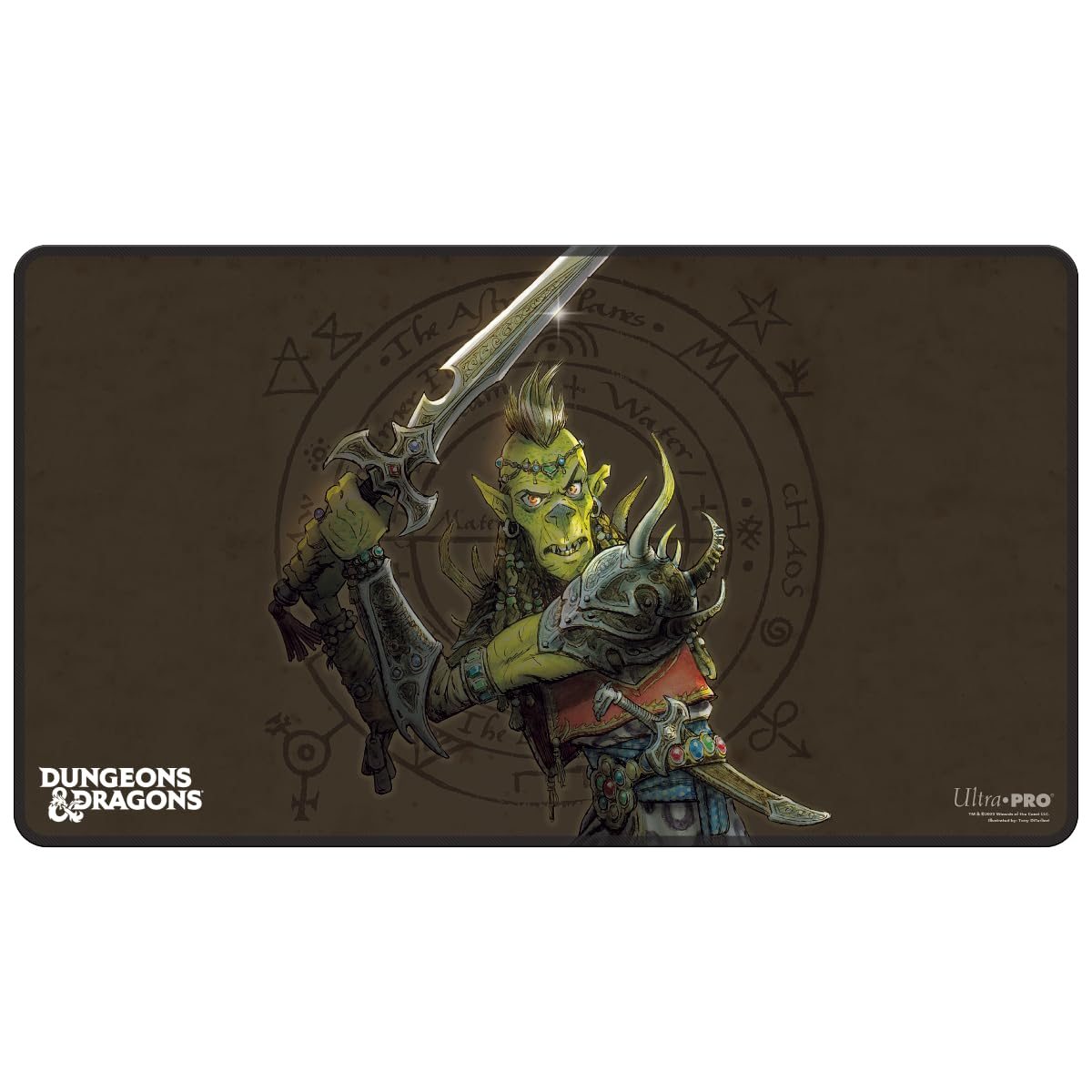 Ultra Pro - Dungeons & Dragons Planescape: Morte’s Planar Parade Black Stitched Card Playmat, Use as Oversize Mouse Pad, Desk Mat, Gaming Playmat, TCG Card Game Playmat, Protect Cards During Gameplay 2
