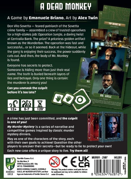 A Dead Monkey My Murder Mystery Board Game