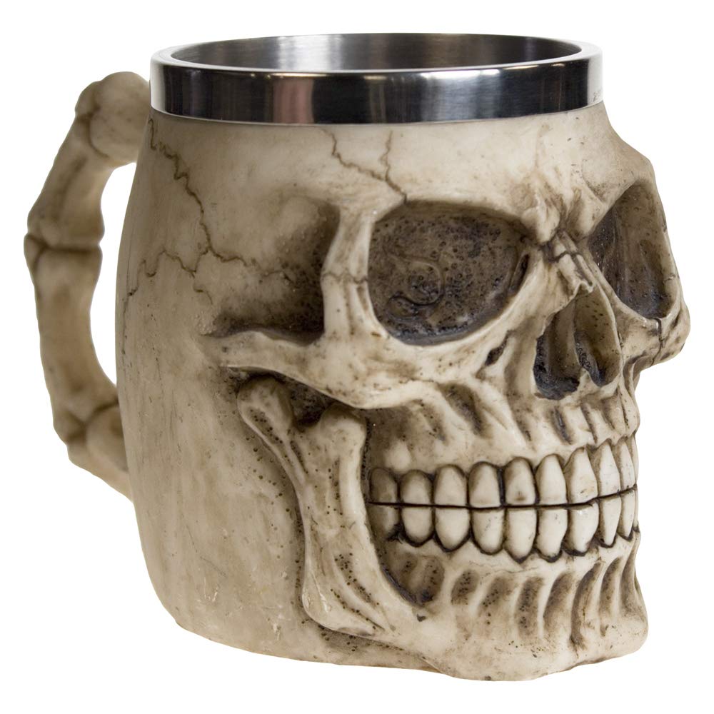 Grinning Skull Gothic Tankard 16cm
