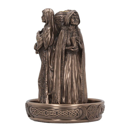 Triple Goddess Backflow Incense Burner 18cm 4