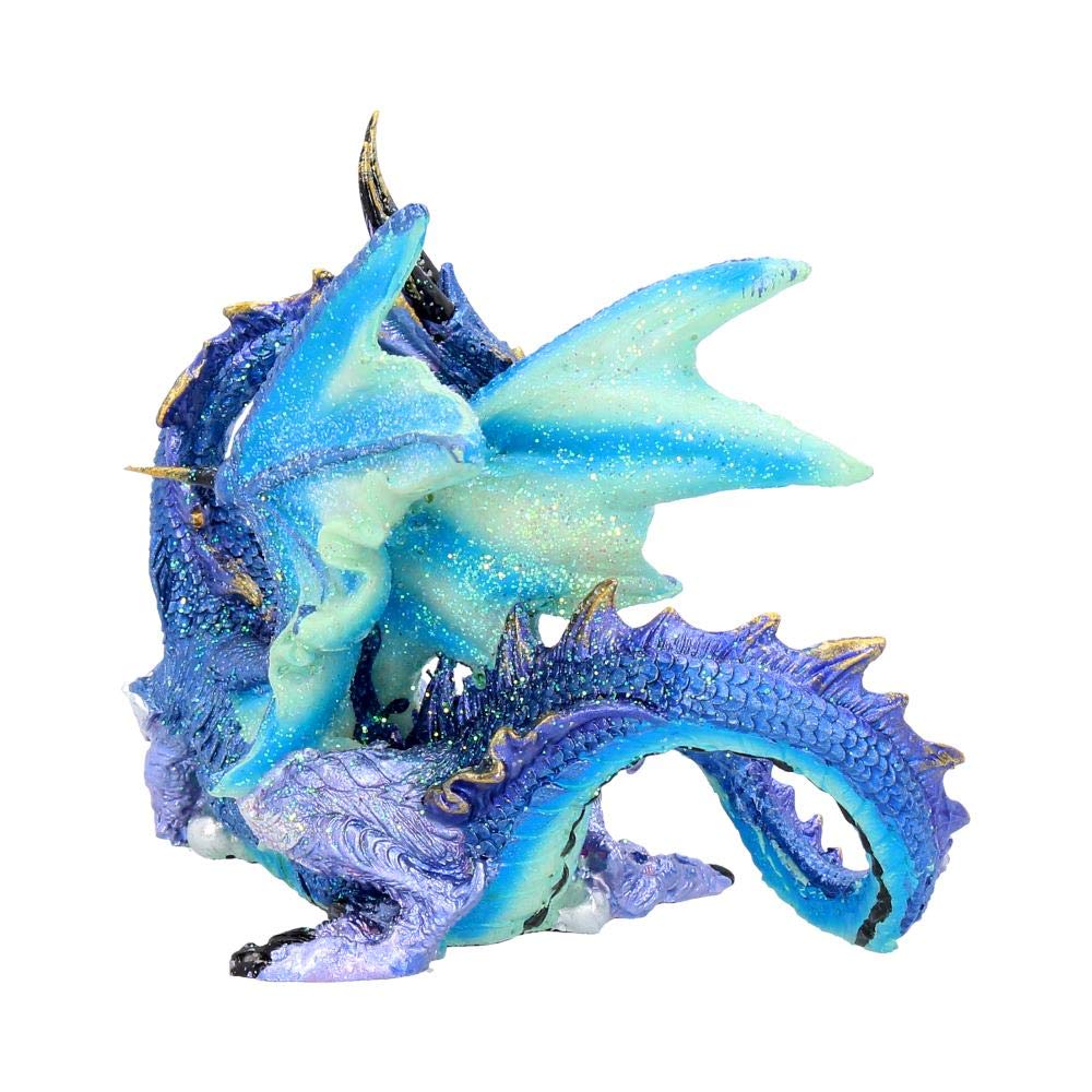 Piasa Sky Blue and Violet Small Fantasy Dragon Figurine 12cm