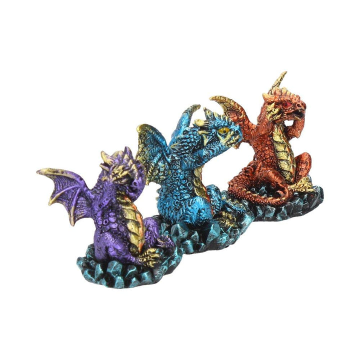 Three Wise Dragon Figurines Dragons Set of 3