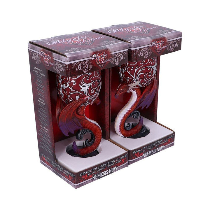 Dragons Devotion Twin Dragon Heart Set of Two Goblets 18.5cm