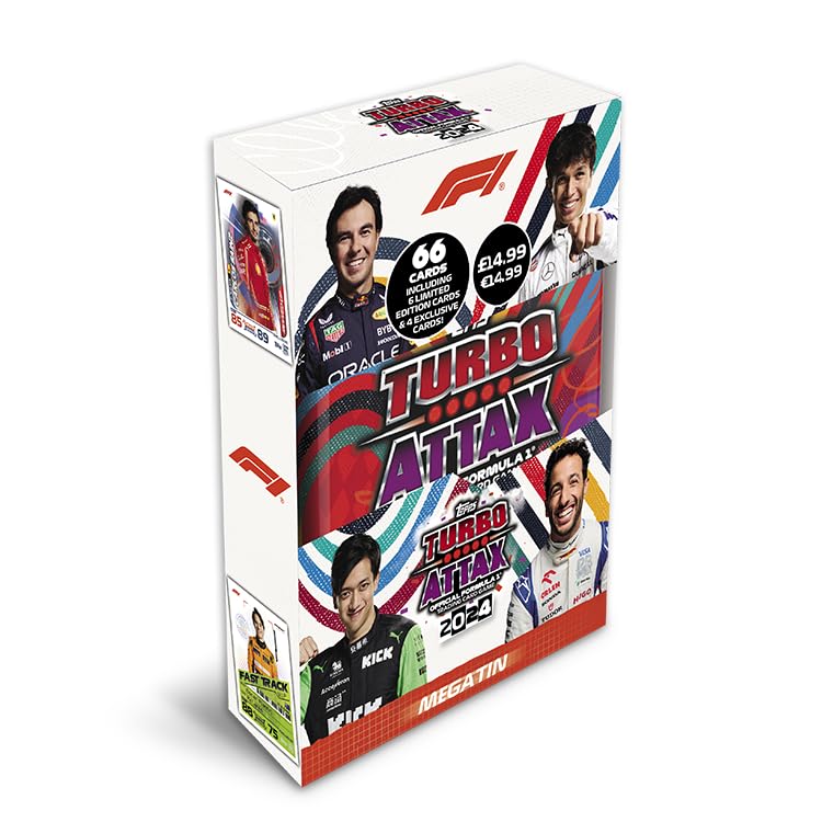 Topps Turbo Attax Formula 1 2024 - Mega Tin Contains 66 Cards Including 6 LEs and 4 Exclusive Cards! 1