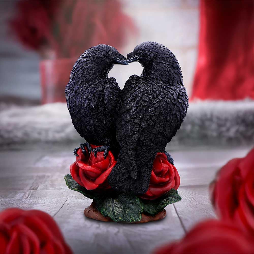 Raven Romance Decorative Resin Figurine 20cm 7