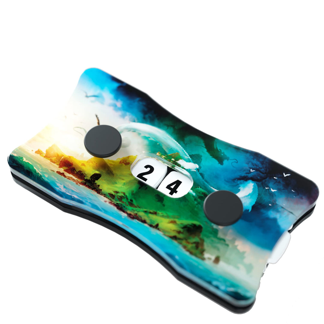 Gamegenic Life Counters Double Dials Island Design | Count Life or Victory Points | Use with Tabletop Games, Collectible Card Games and Living Card Games | Premium Acrylic | Made by Gamegenic