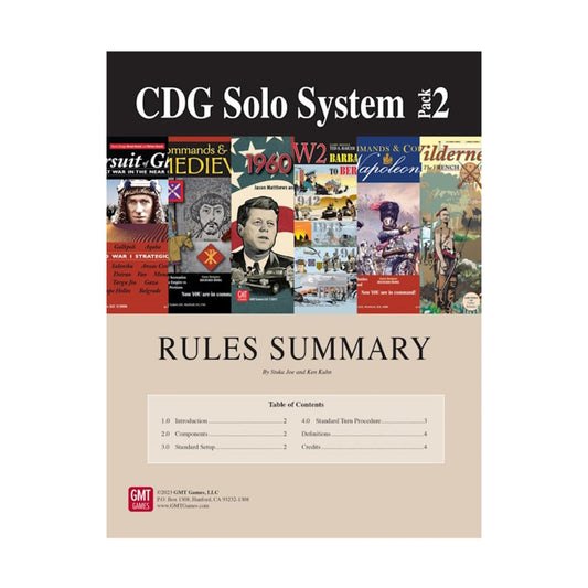 GMT Games CDG Solo System Pack #2 1