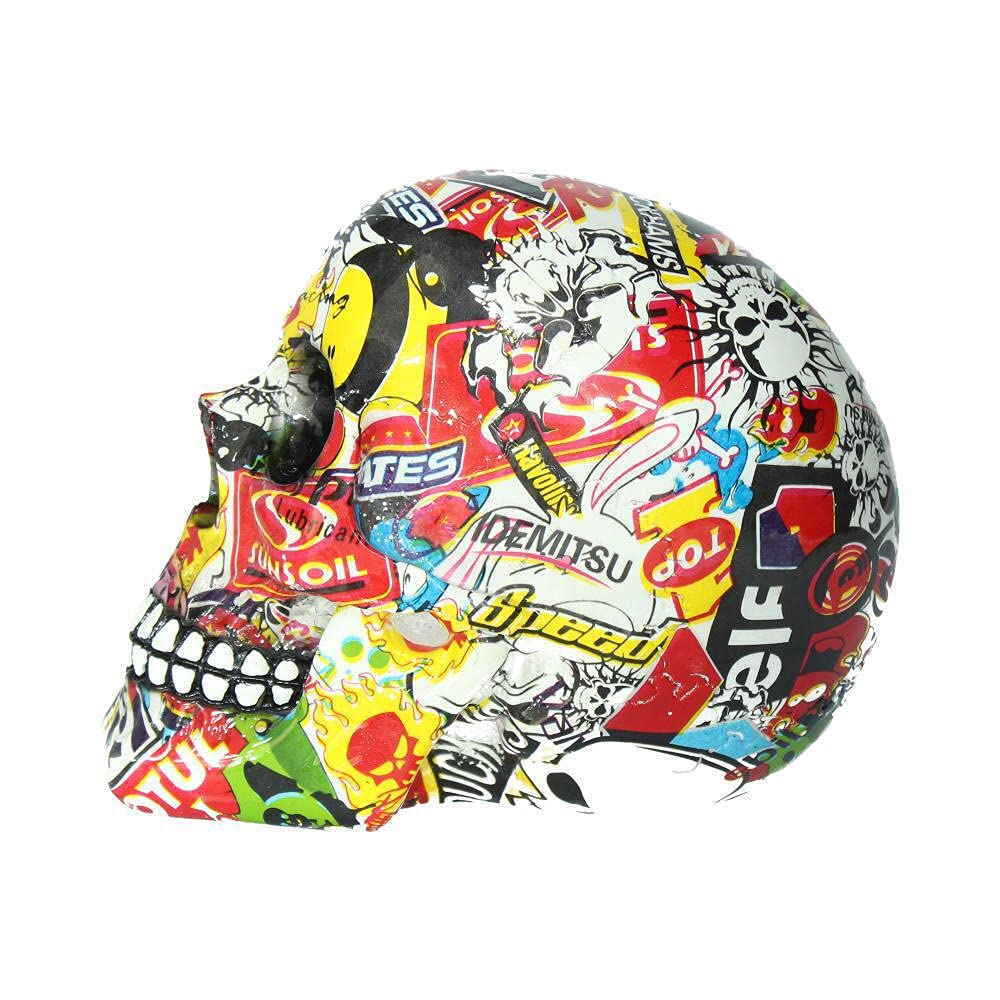 Pop Art Bright Logo Skull Ornament 19cm