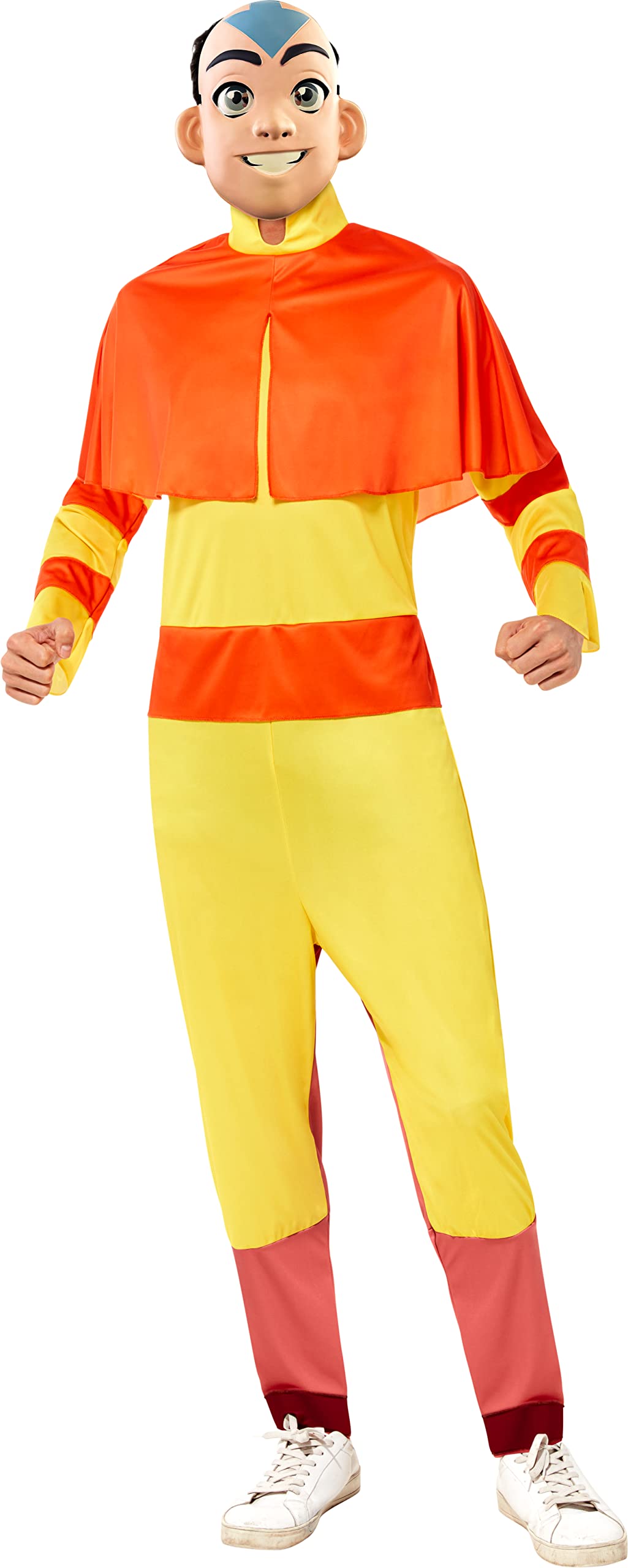 Avatar The Last Airbender Aang Costume Jumpsuit with Cape and Mask 7