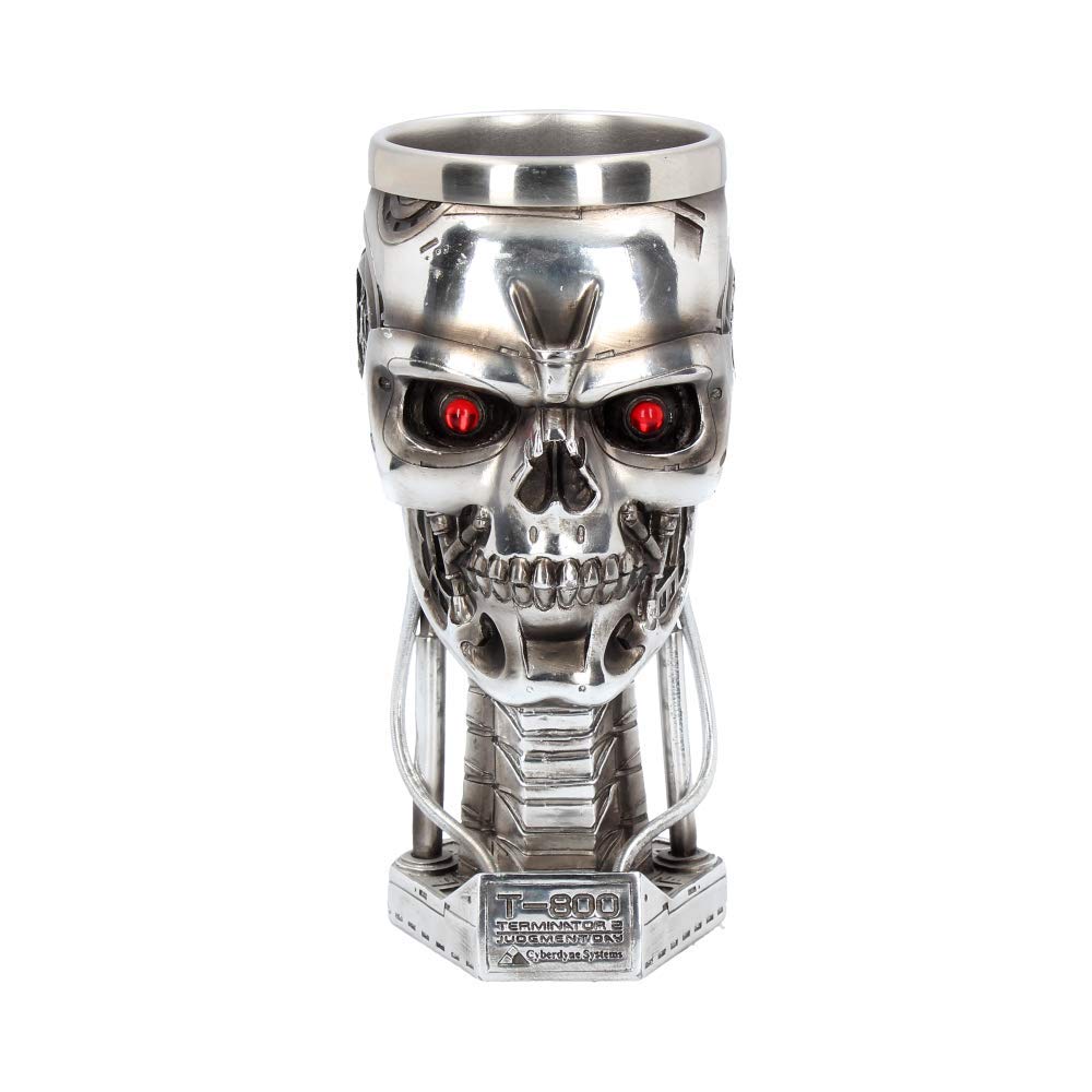 T800 Terminator 2 Judgement Day T2 Head Goblet Wine Glass 17cm