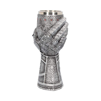 Medieval Knight Gauntlet Wine Goblet Hand Painted 23cm 4