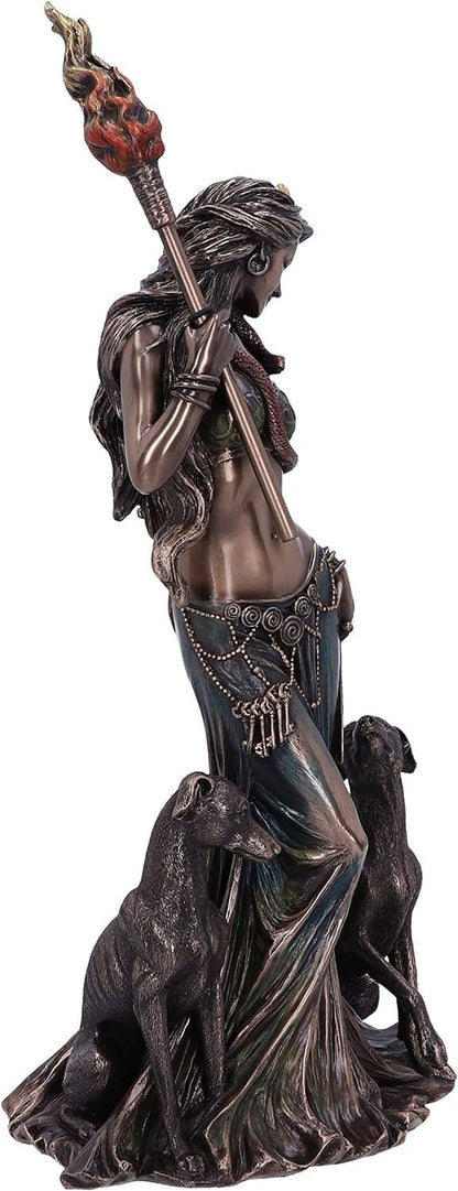 Bronze Mythological Hecate Moon Goddess Figurine 34cm Resin Statue 3