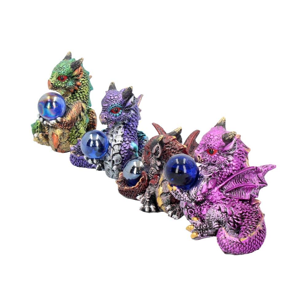 Hatchling Treasures Set of 4 Dragon Figurines 5.5cm