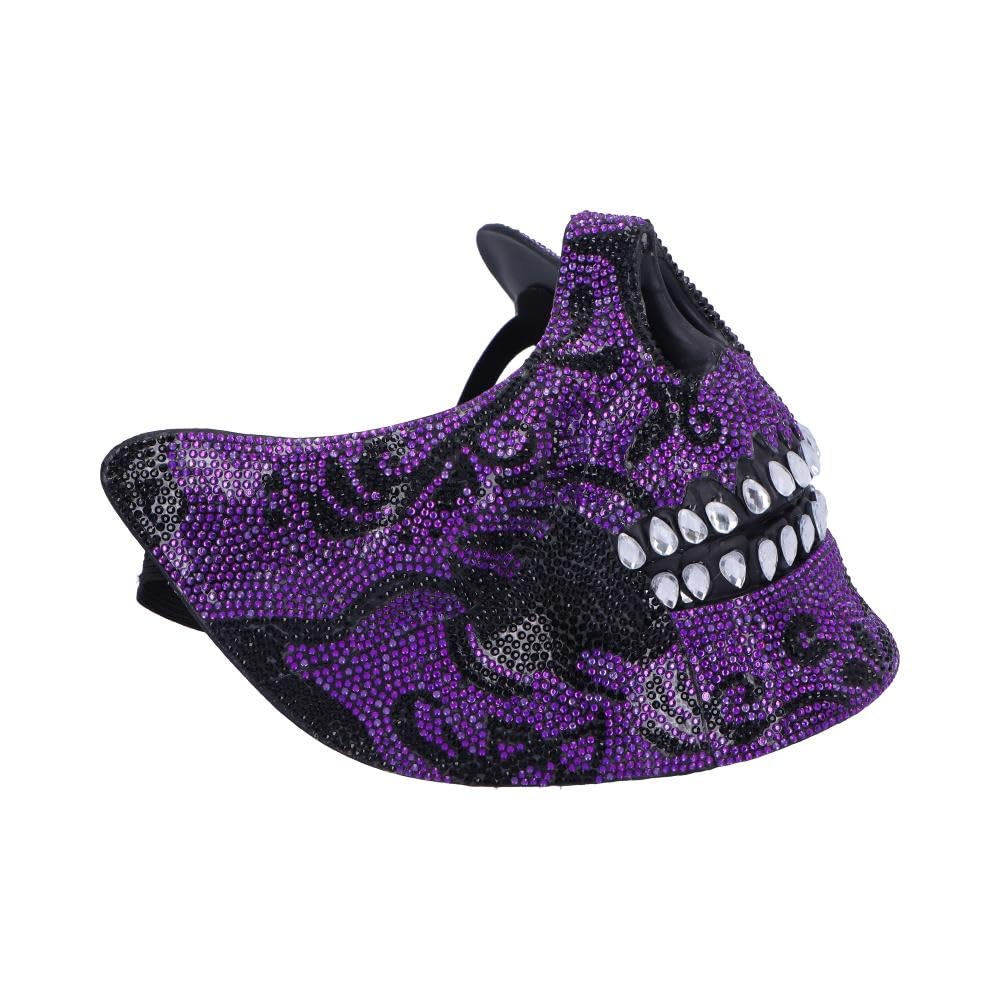 Jewelled Masquerade Purple 17.5cm Day of the Dead Mask for Cosplay 5