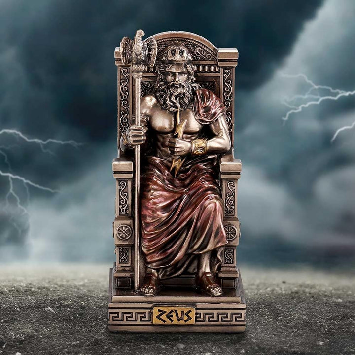 Zeus God of the Sky Mini Bronze Figurine 8.5cm