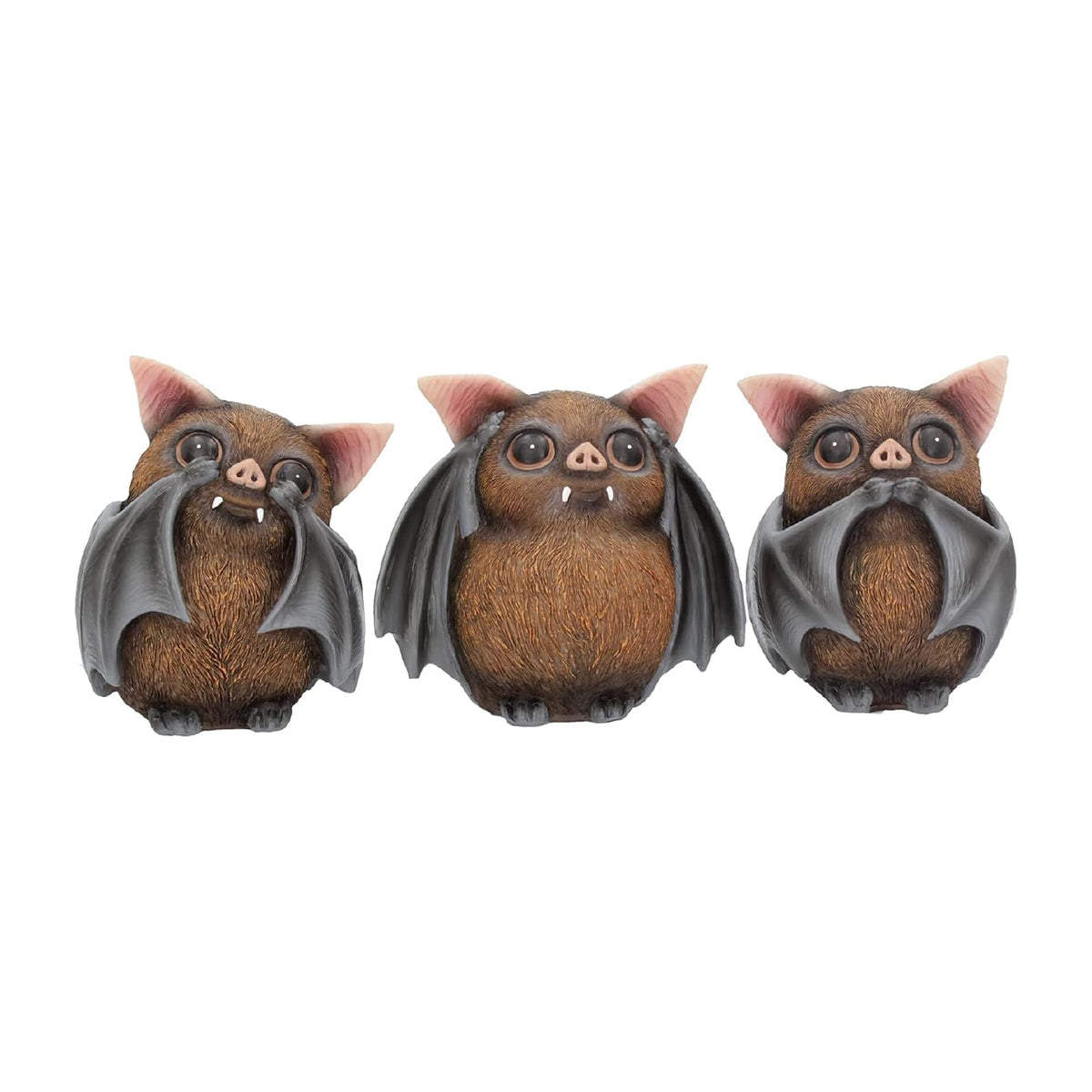 Three Wise Bats Figurines 8.5cm 2