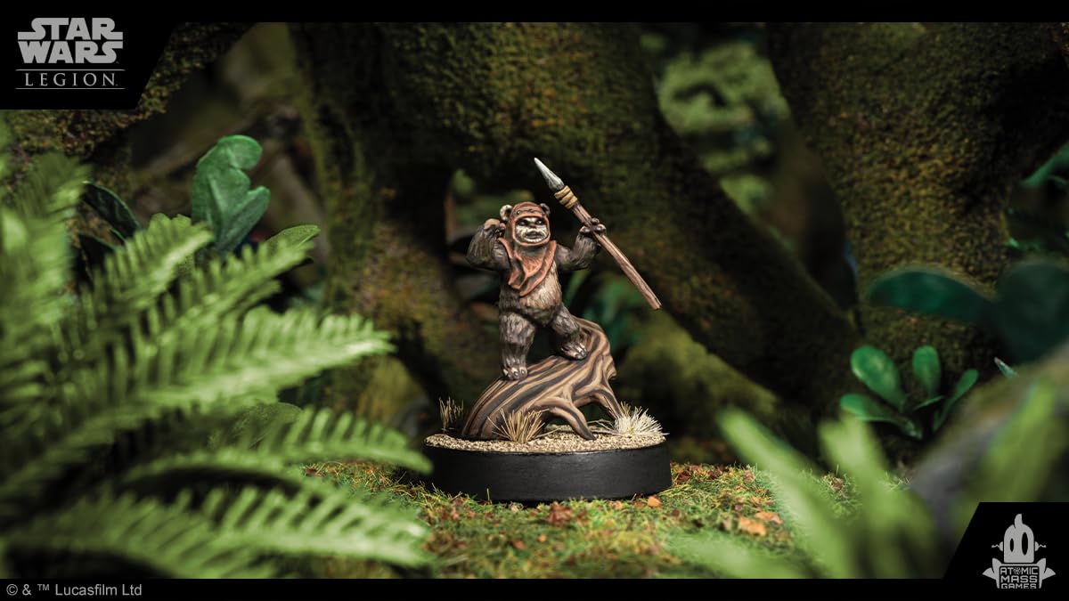 Star Wars: Legion Logray & Wicket Commander Expansion - Heroic Ewoks! Tabletop Miniatures Game, Strategy Game for Kids and Adults, Ages 14+, 2 Players, 3 Hour Playtime, Made by Atomic Mass Games 3