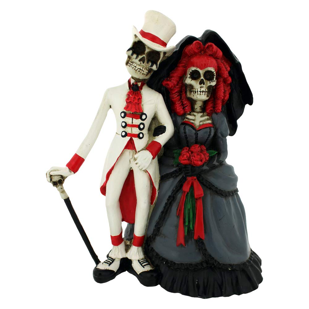 Forever By Your Side Figurine Skeleton Wedding Bride Groom Valentine 14cm