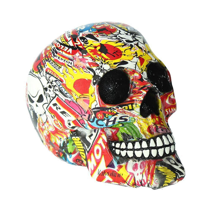 Pop Art Bright Logo Skull Ornament 19cm