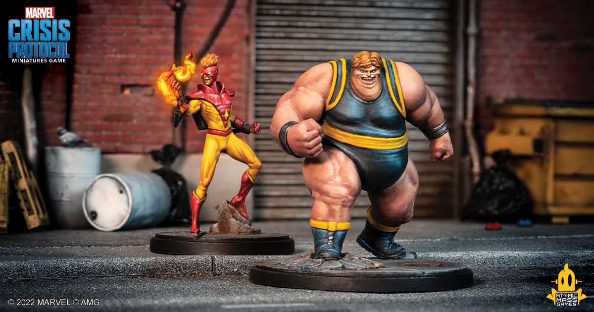 Marvel Crisis Protocol The Blob and Pyro Character Pack New Mutant Additions 4