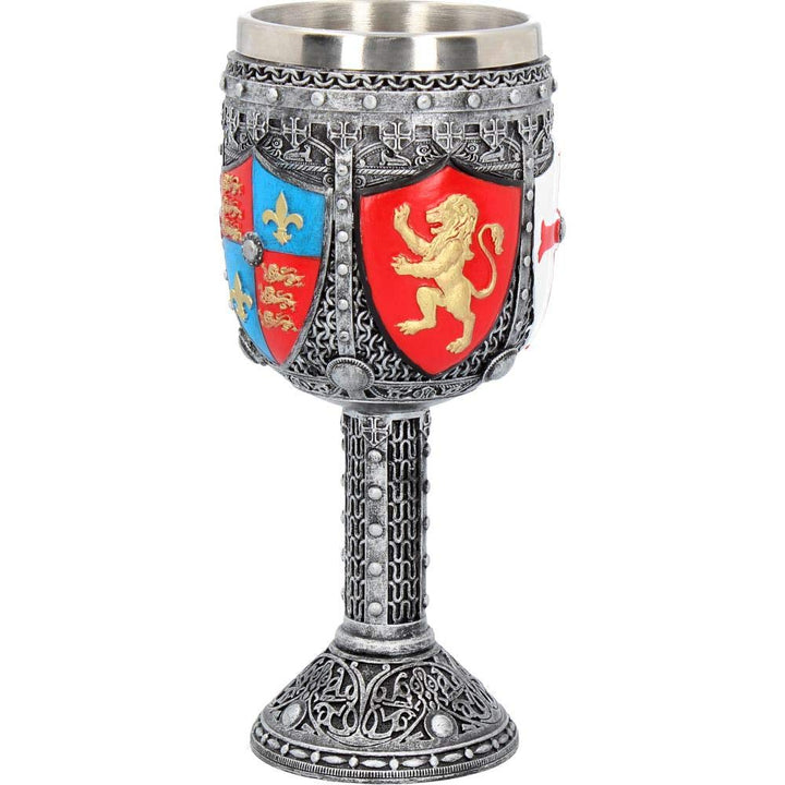 English Three Lions Shield St George Henry IV Wine Goblet 17cm
