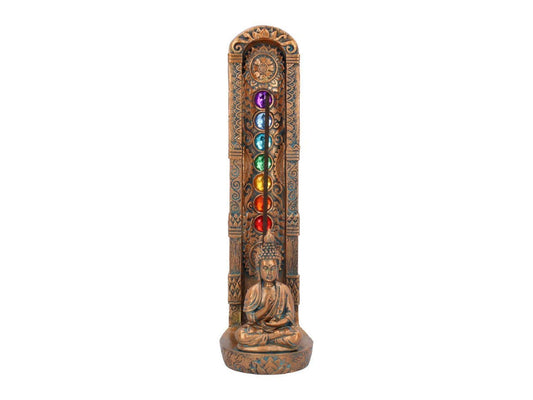 Bronzed Buddha Ascending Chakras Incense Burner 23.5cm 1