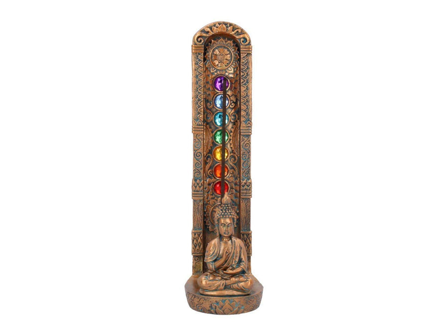Bronzed Buddha Ascending Chakras Incense Burner 23.5cm 1