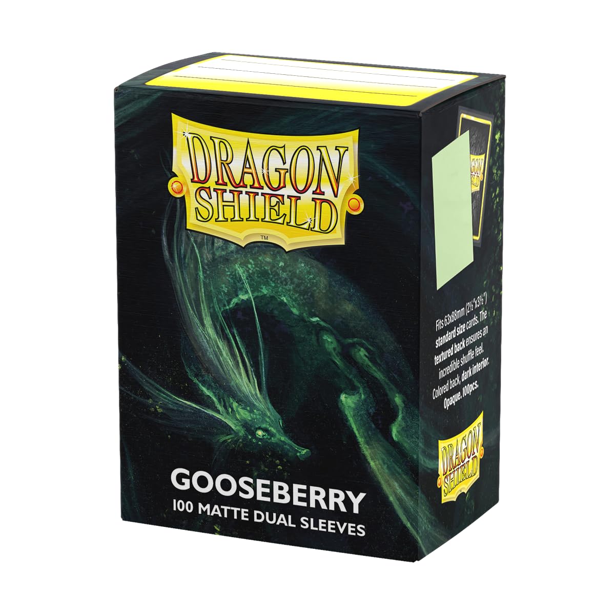 UNIT Dragon Shield Matte Dual Standard Sleeves Gooseberry 100 ct Gaming Accessory by Arcane Tinmen 1