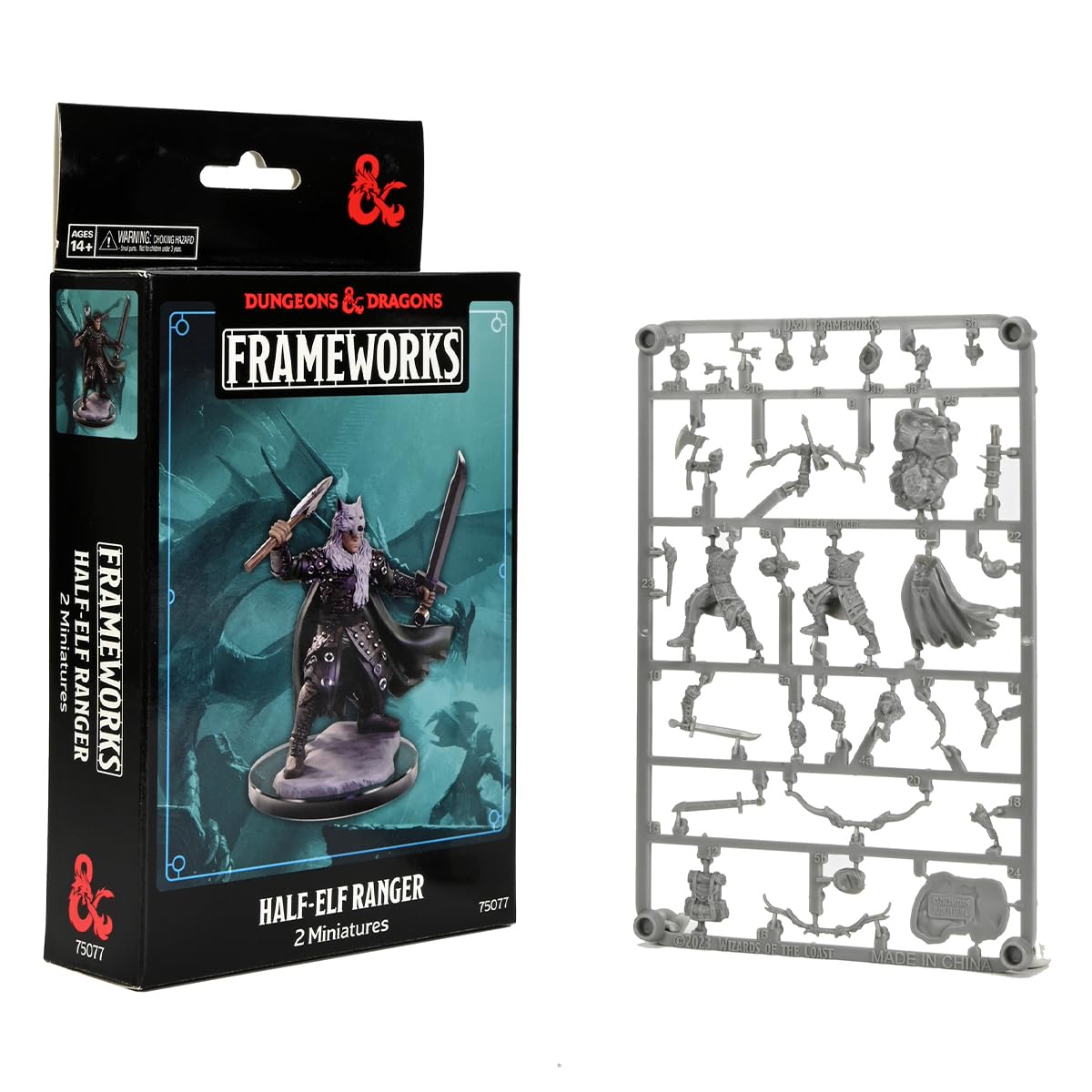 WizKids D&D Frameworks: Male Half-Elf Ranger - Unpainted and Unassembled 1