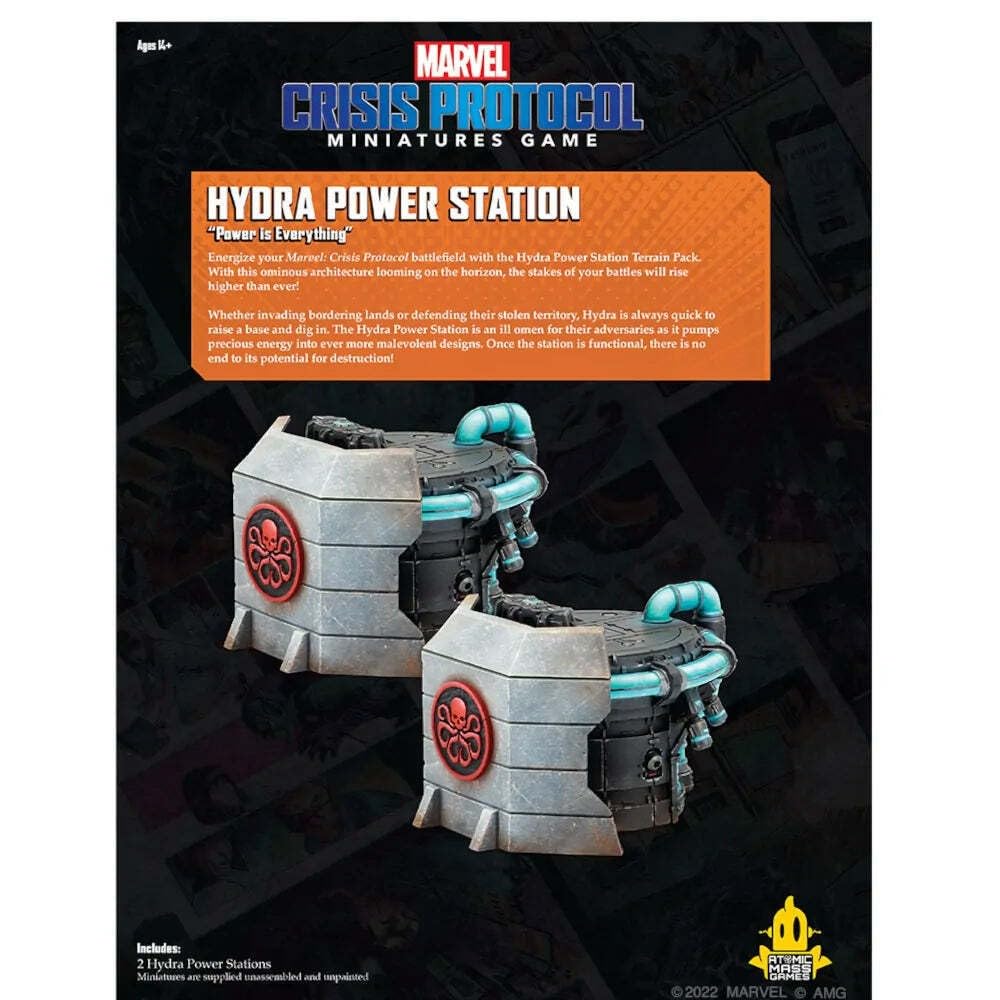 Marvel: Crisis Protocol Hydra Power Station Terrain Pack - Energize Your Battlefield! Tabletop Superhero Game, Ages 14+, 2 Players, 90 Minute Playtime, Made by Atomic Mass Games