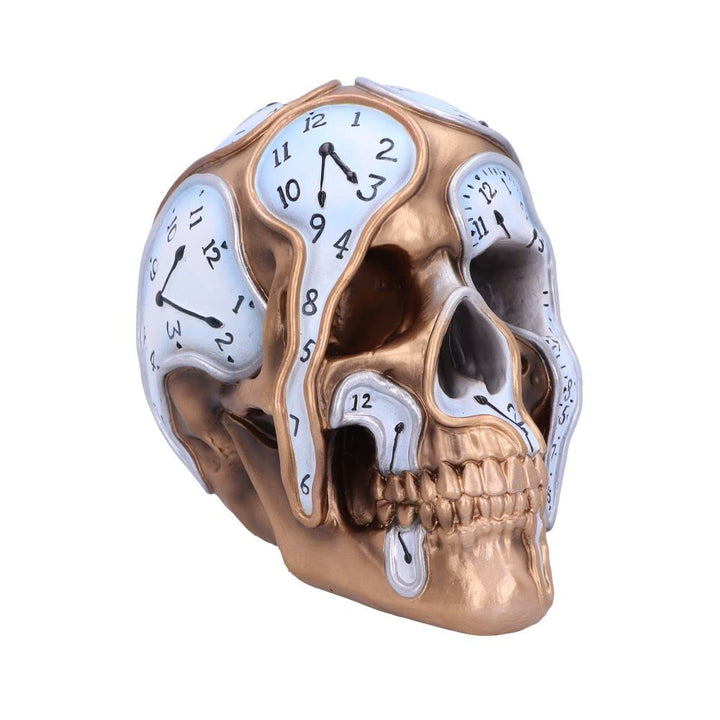 Time Goes By Clock Skull 17.5cm