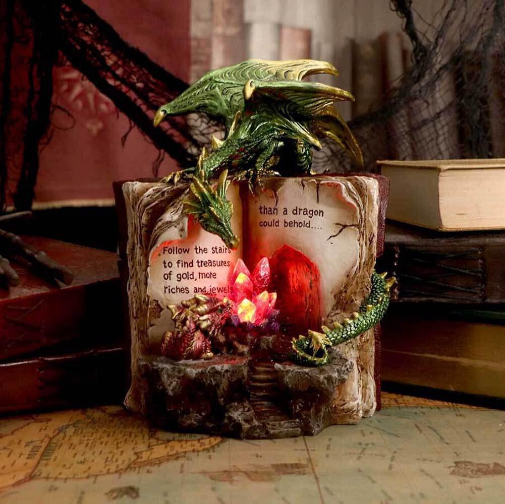 Hoard Finders Dragon with Book Crystal Figurine 20.8cm 7