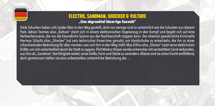 Atomic Mass Games Marvel: Crisis Protocol Electro & Sandman & Shocker & Vulture Character Pack - Sinister Villains Unleashed! Tabletop Superhero Game, Ages 14+, 2 Players, 90 Min Playtime