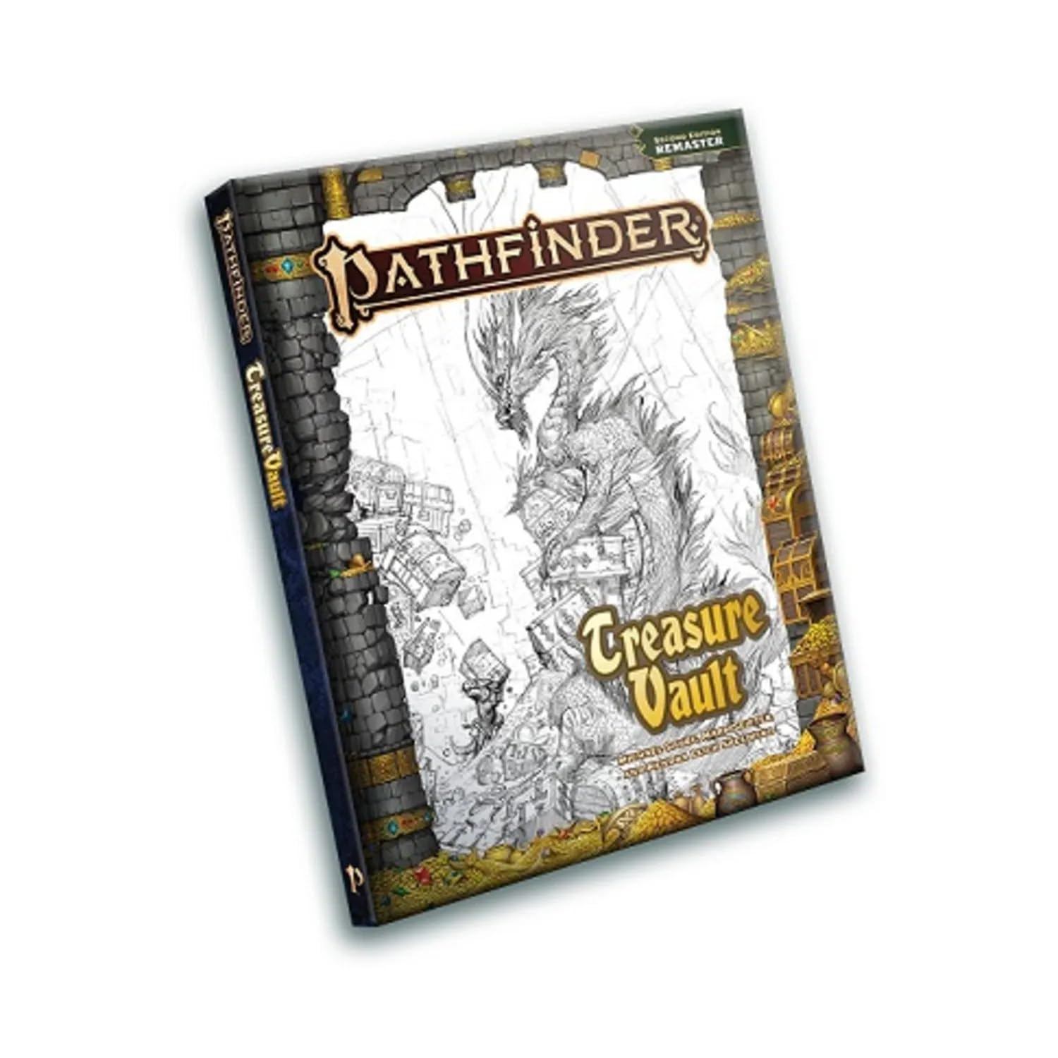 Pathfinder RPG Treasure Vault Remastered Sketch Cover Edition P2 Roleplaying Game by Paizo Publishing 1