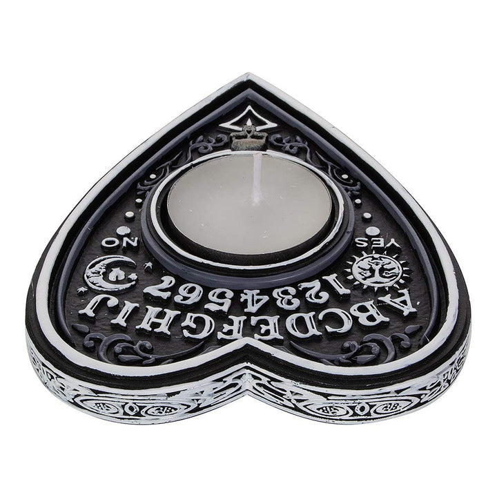 Black and White Spirit Board Tea Light Holder 9.5cm