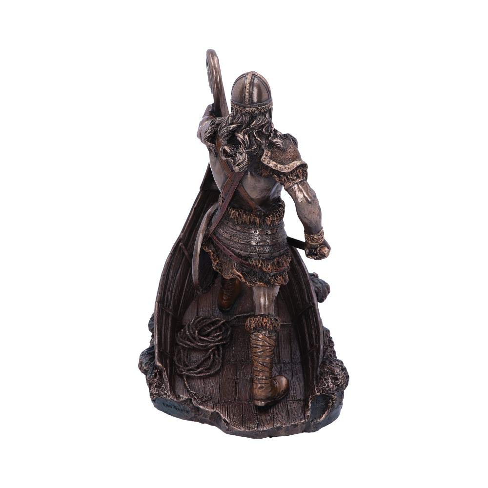 Bronzed Halvor Viking Longship Figurine 24cm