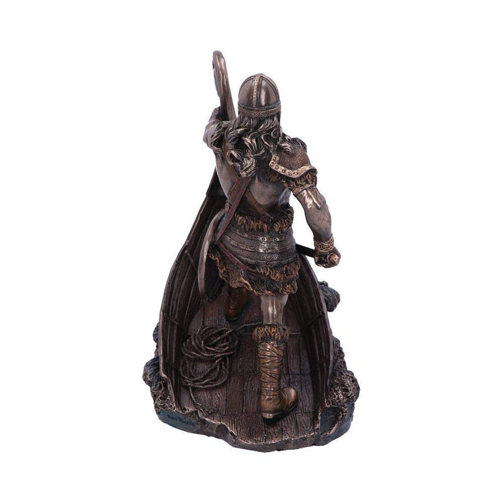 Bronzed Halvor Viking Longship Figurine 24cm