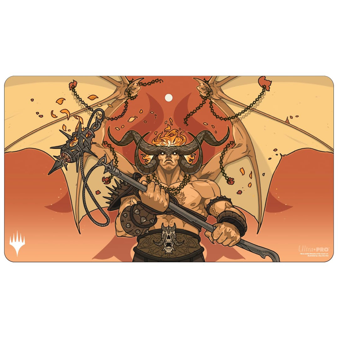 Ultra PRO - MTG Murders at Karlov Manor Playmat Rakdos, Patron of Chaos, Durable Tabletop Professional Card Game Desk Mat Accessories MTG Collector's Item