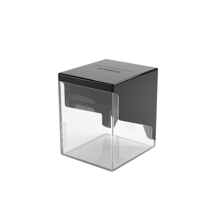 Gamegenic Bastion 100+ XL Deck Box - Compact, Secure, and Perfectly Organized for Your Trading Cards! Safely Protects 100+ Double-Sleeved Cards, Black/Clear Color, Made
