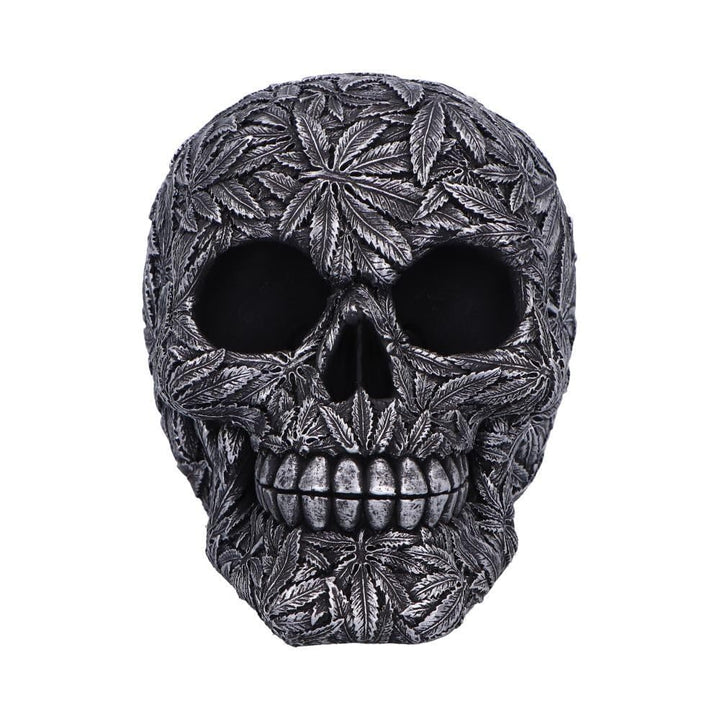 High Life Leaf Embellished Skull 15.5cm