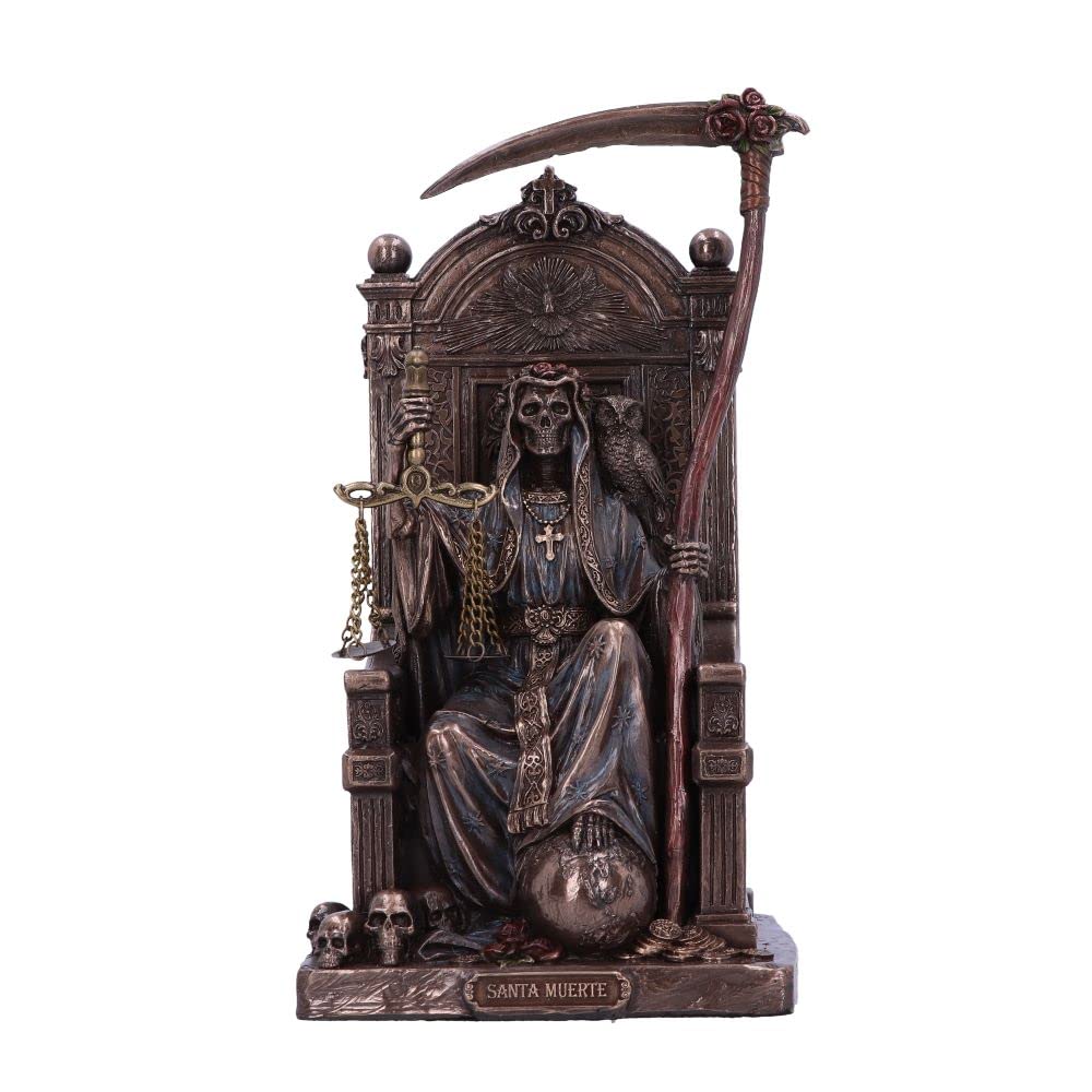 Santa Muertes Throne Bronze Figurine 22cm Muertes