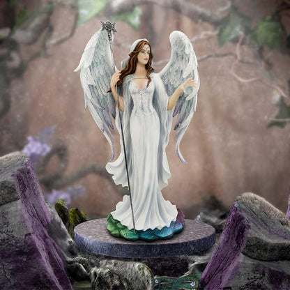 Light of the Moon Celestial Angel Figurine with Moon Staff 58cm 7