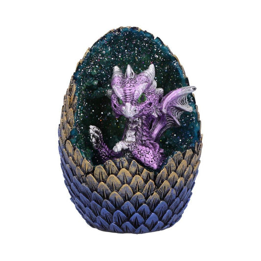 Purple Geode Home Glittering Hatchling and Egg Figurine 10.7cm 1