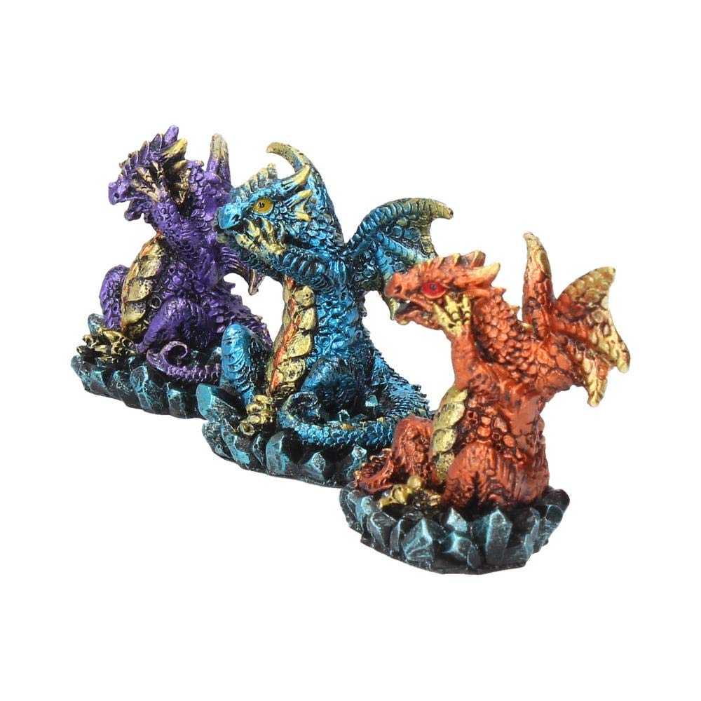 Three Wise Dragon Figurines Dragons Set of 3