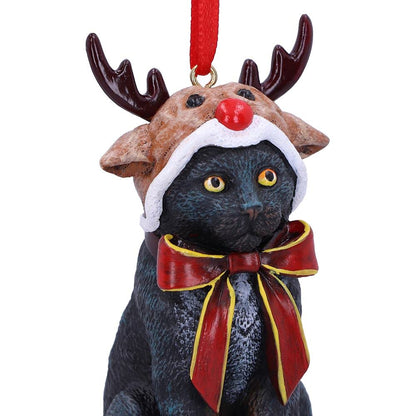 Reindeer Cat Hanging Ornament 9cm by Lisa Parker 4