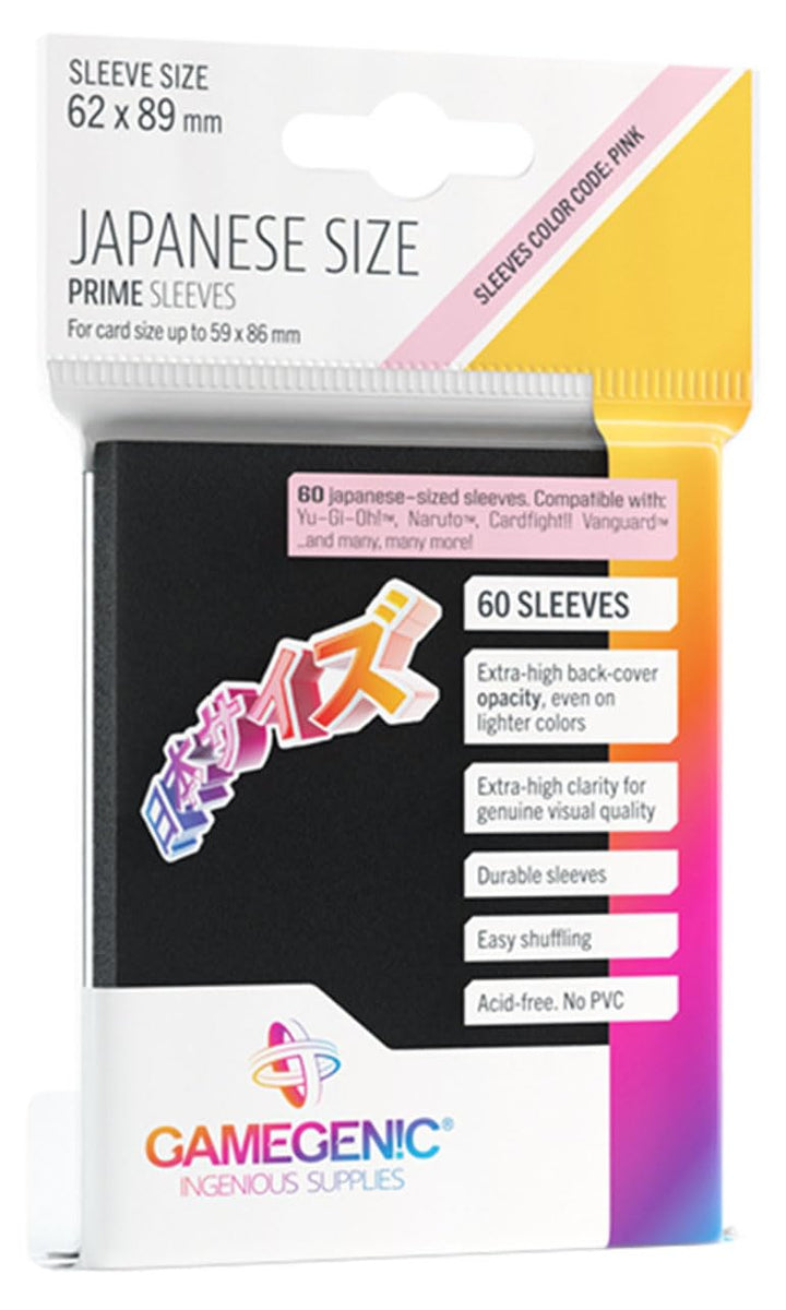 Prime Japanese Sized Sleeves Black - Multi-Language (Includes Spanish)