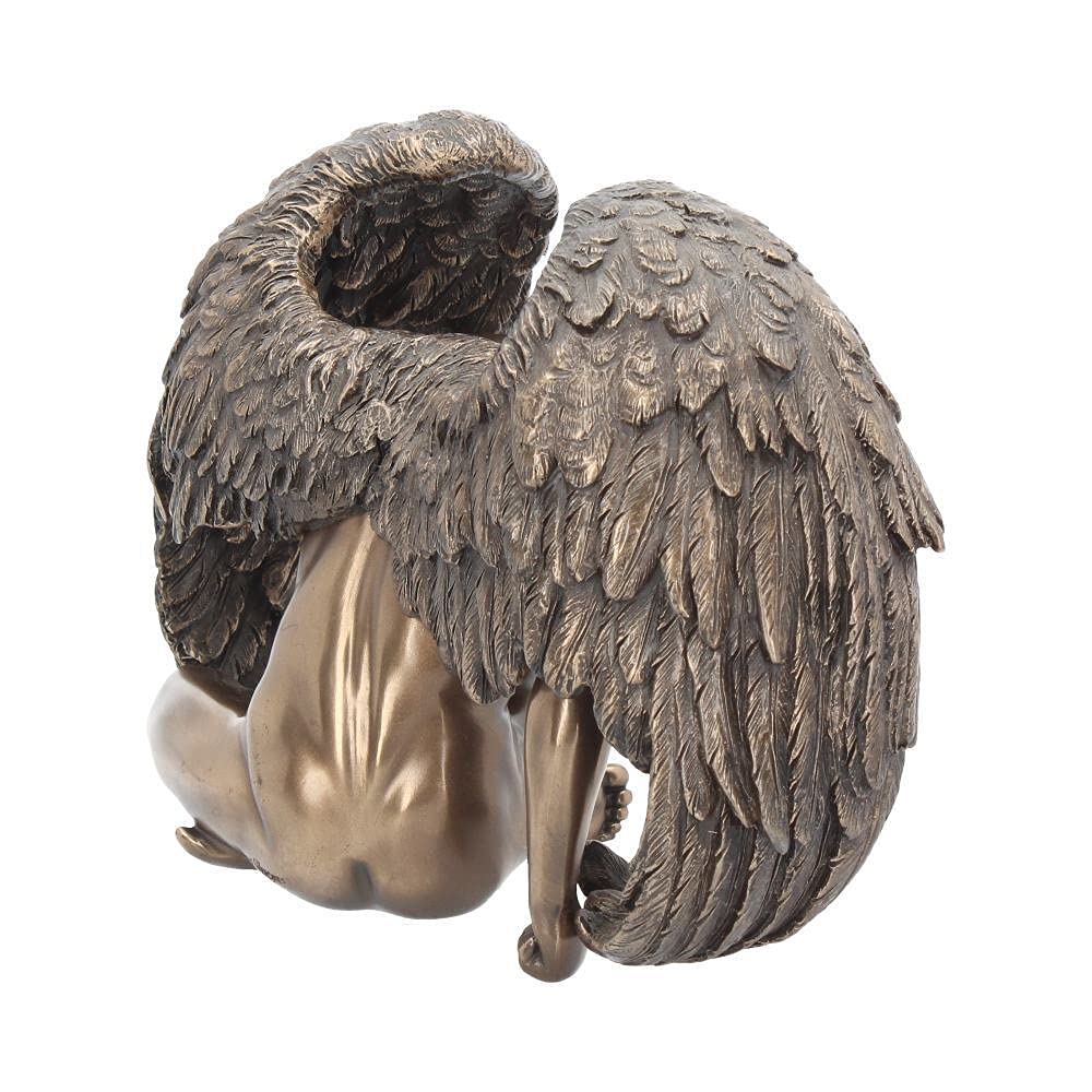 Angels Rest Figurine Bronze Naked Angel Ornament 20cm