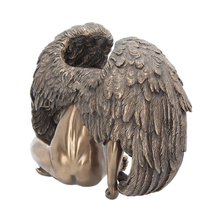 Angels Rest Figurine Bronze Naked Angel Ornament 20cm