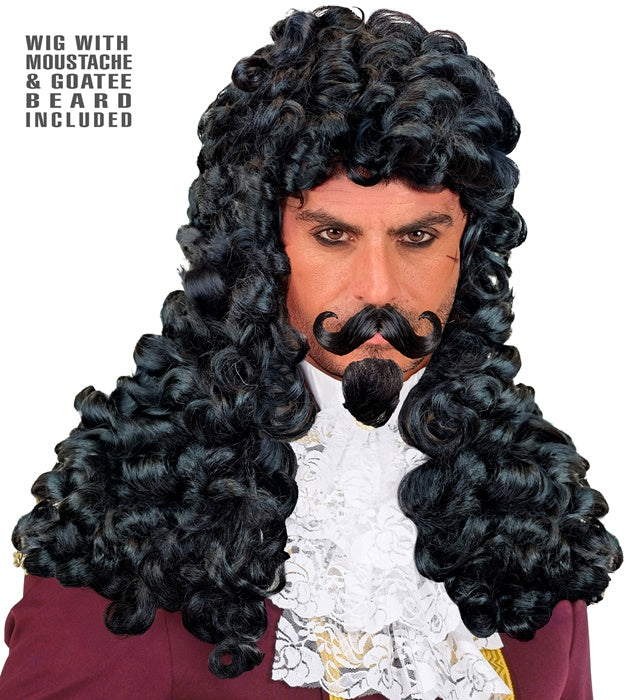 Captain Wig With Moustache & Goatee Beard In Polybag