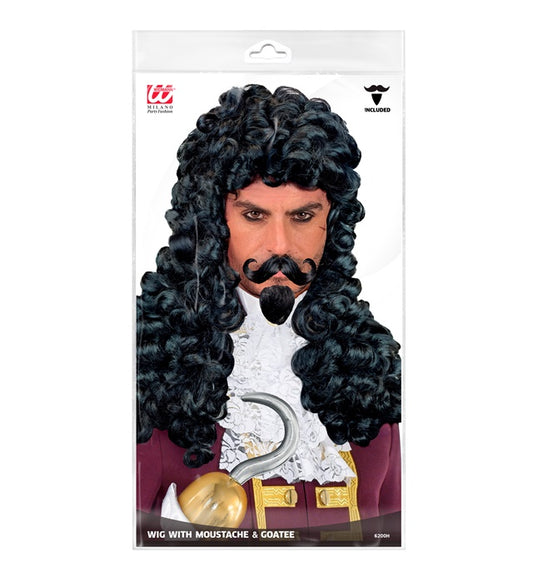 Captain Wig With Moustache & Goatee Beard In Polybag
